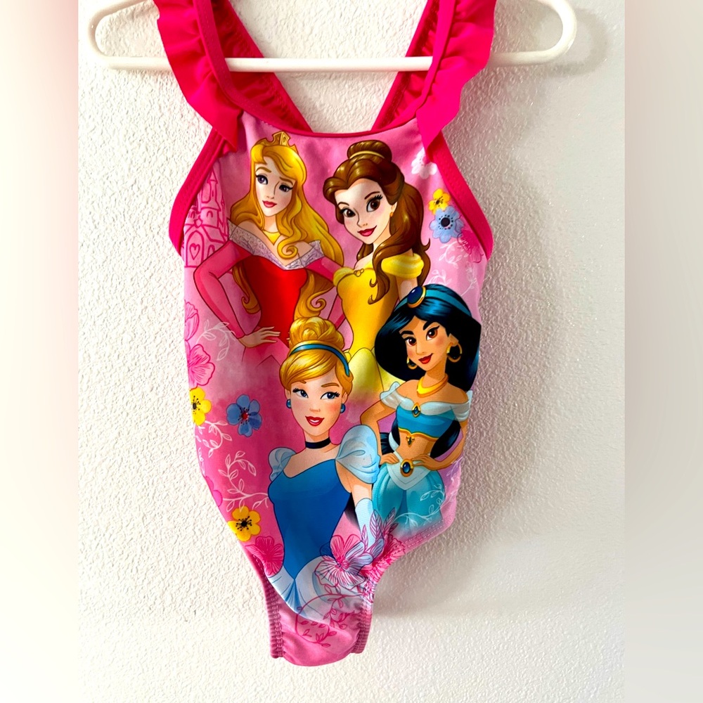 Disney Princess Girls  4 Pink Swimsuit